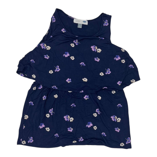 Nursing Top Sleeveless By Old Navy In Blue, Size:L