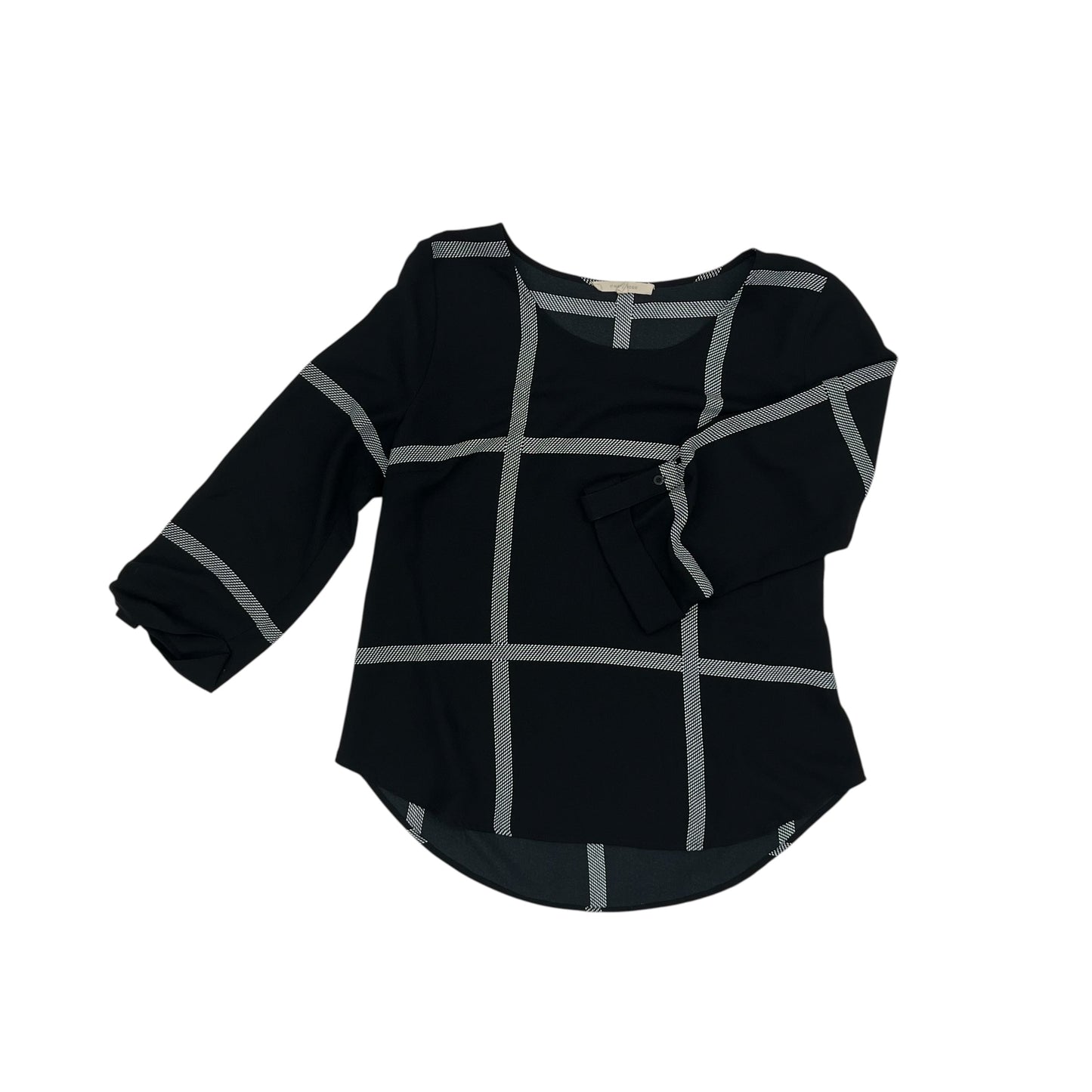 Blouse 3/4 Sleeve By 41 Hawthorn In Black & White, Size:M