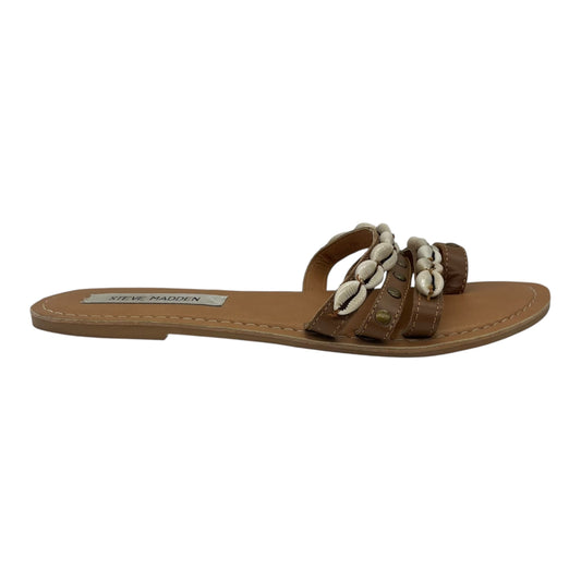Sandals Flats By Steve Madden In Brown, Size:8