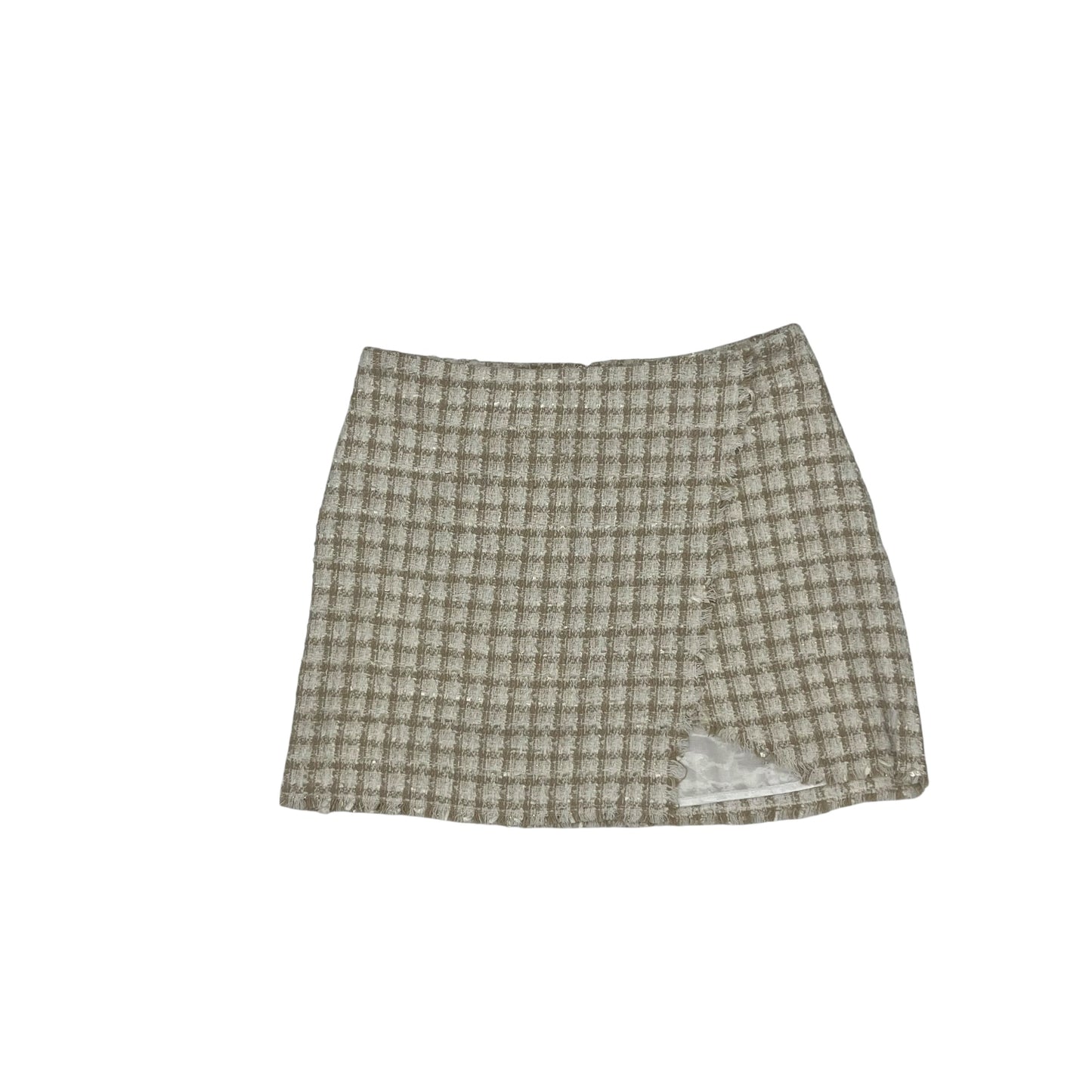 Skirt Mini & Short By Lulus In Tan & White, Size:L