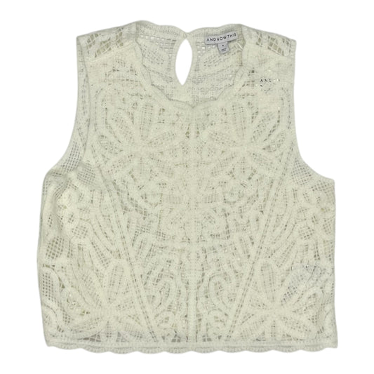Vest Sweater By And Now This In Cream, Size:M