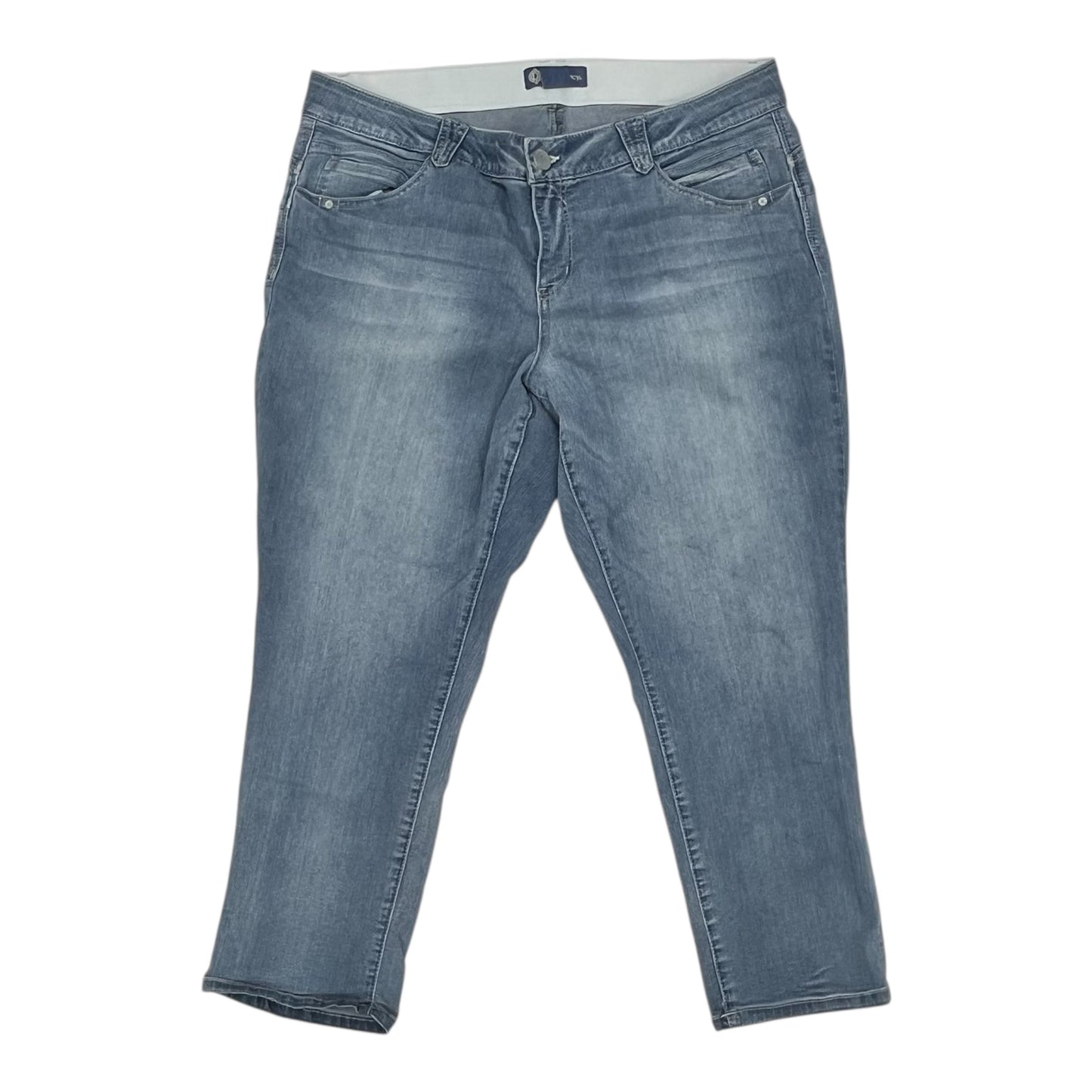 Jeans Straight By Democracy In Blue Denim, Size:20