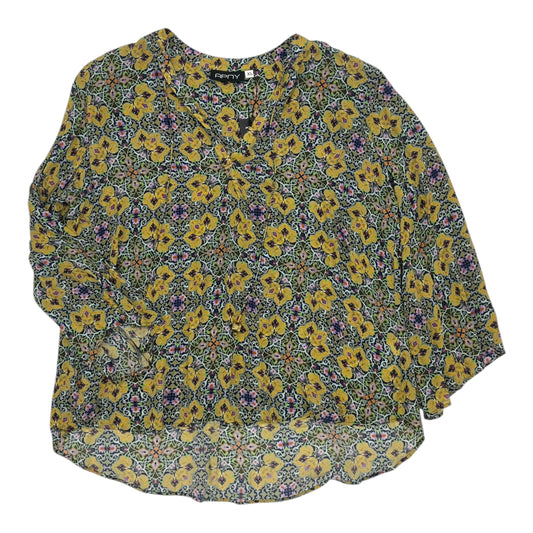 Blouse 3/4 Sleeve By Clothes Mentor In Multi, Size:Xl