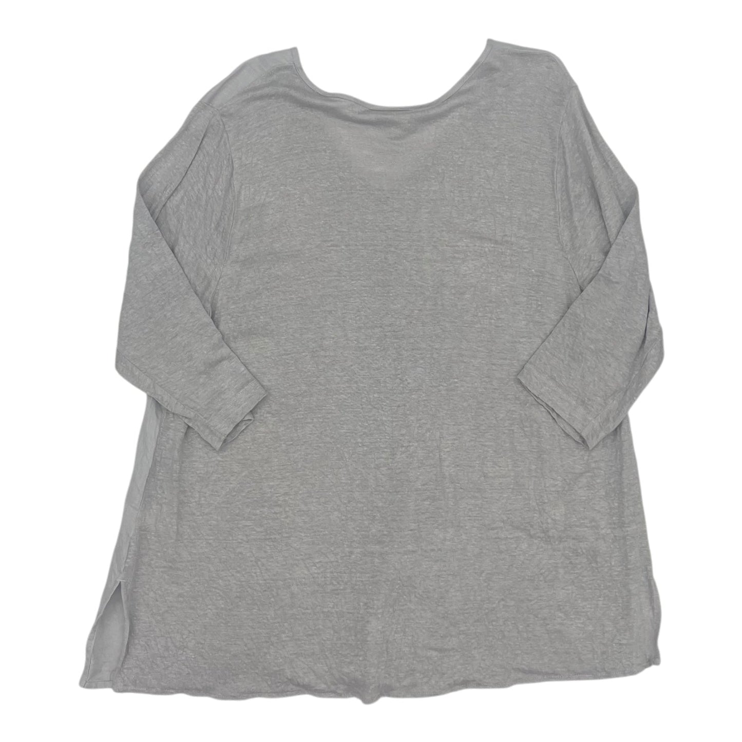 Top 3/4 Sleeve By J. Jill In Grey, Size:2X