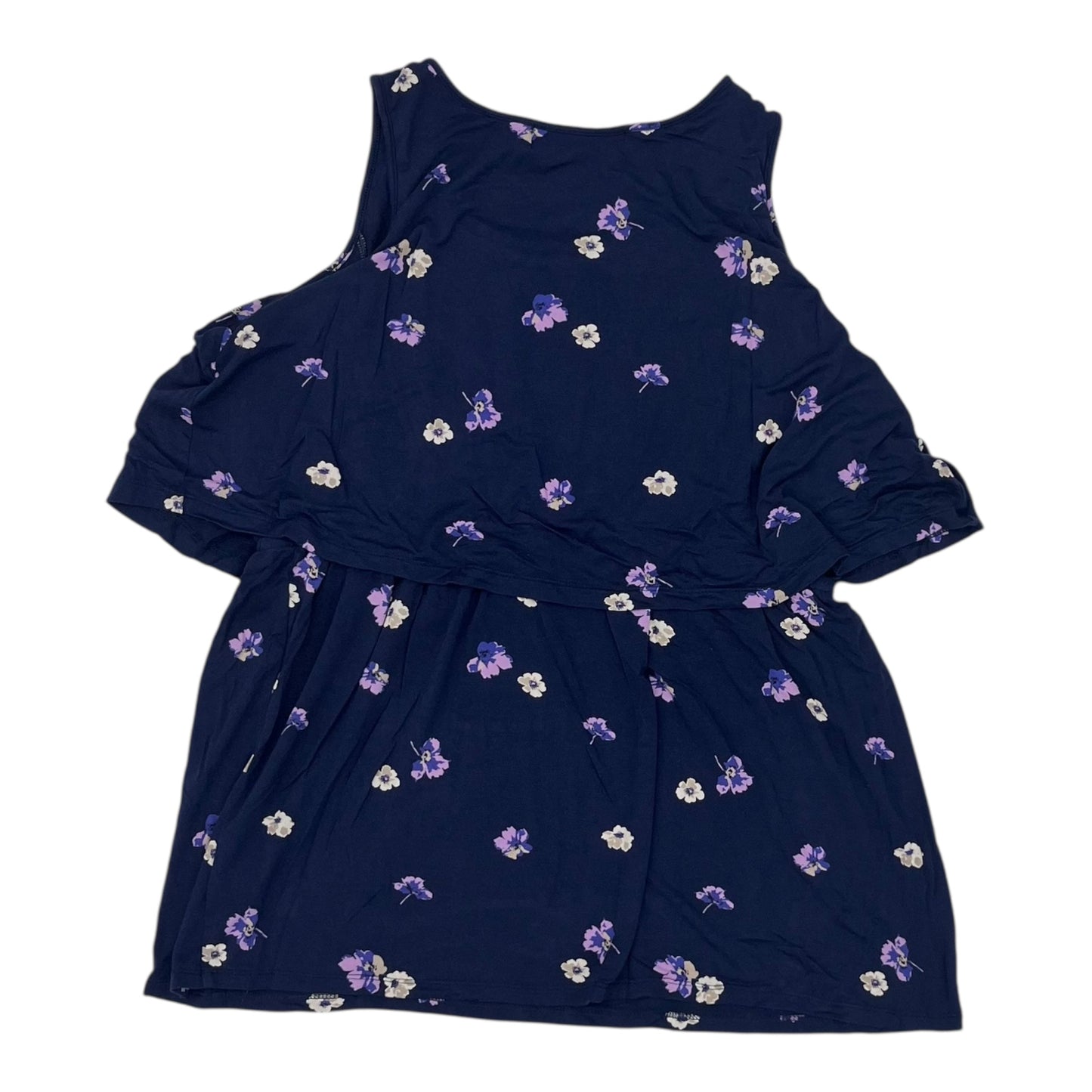 Nursing Top Sleeveless By Old Navy In Blue, Size:L