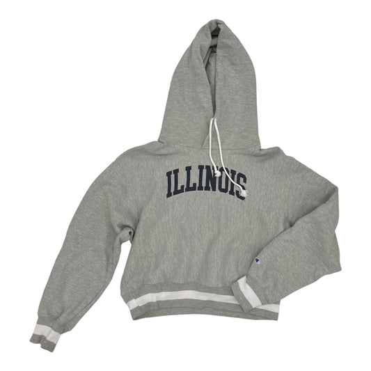 Sweatshirt Hoodie By Champion In Grey, Size:L