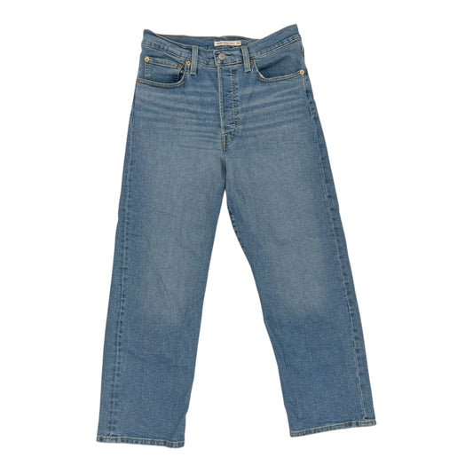 Jeans Straight By Levis In Blue Denim, Size:10