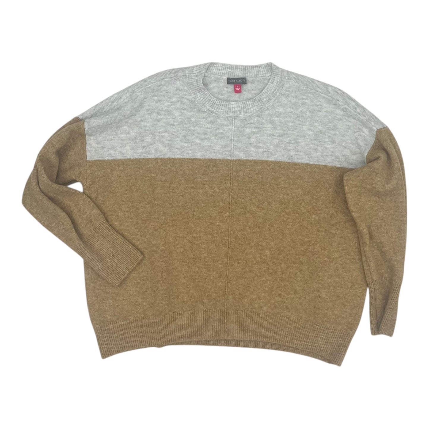 Sweater By Vince Camuto In Grey & Tan, Size:M