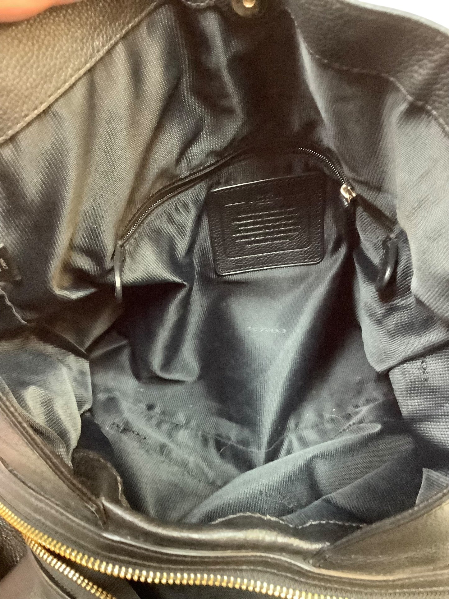 Handbag Designer By Coach In Black, Size:Large