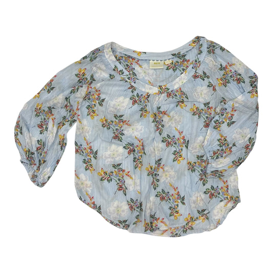 Blouse Ls By Maeve In Blue, Size:L