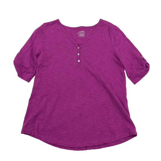 PURPLE TOP SS by CHICOS Size:M