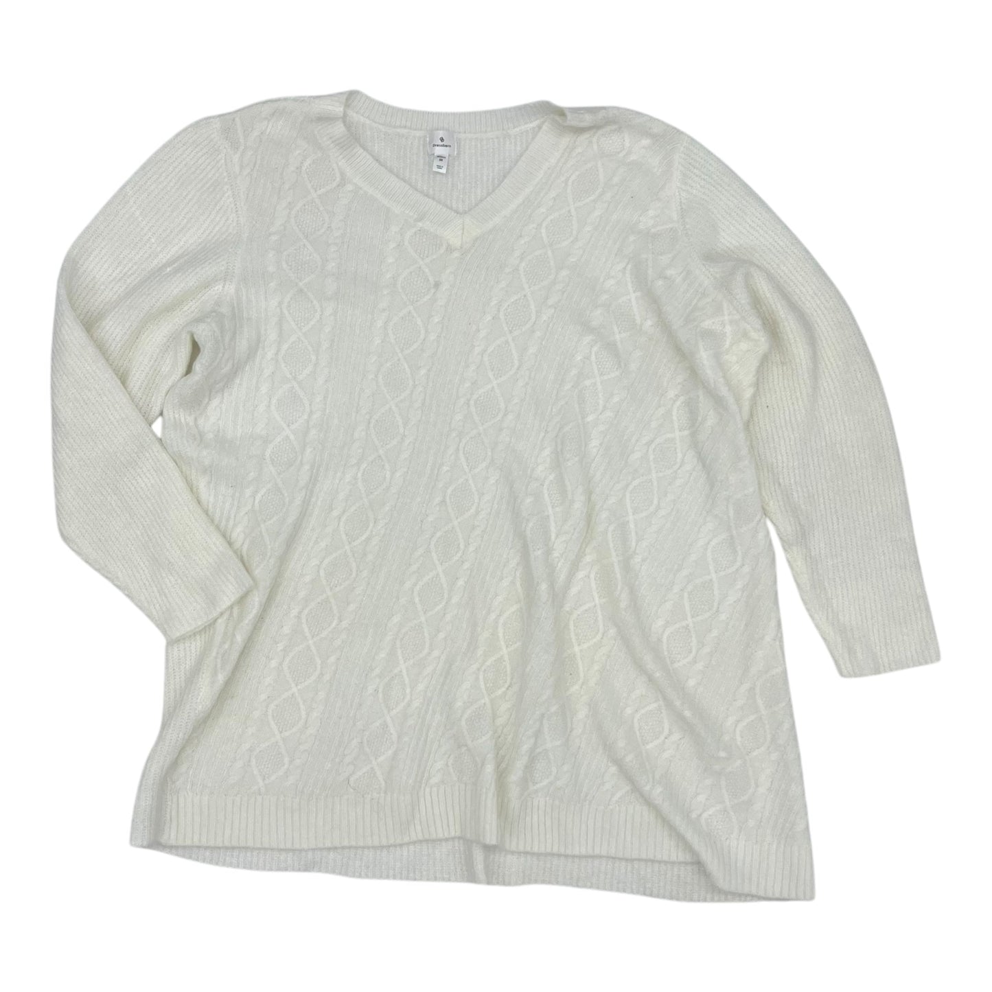 Sweater By Dressbarn In Cream, Size:3X