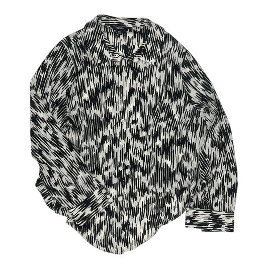 Blouse Ls By Simply Vera In Black & White, Size:Xxl