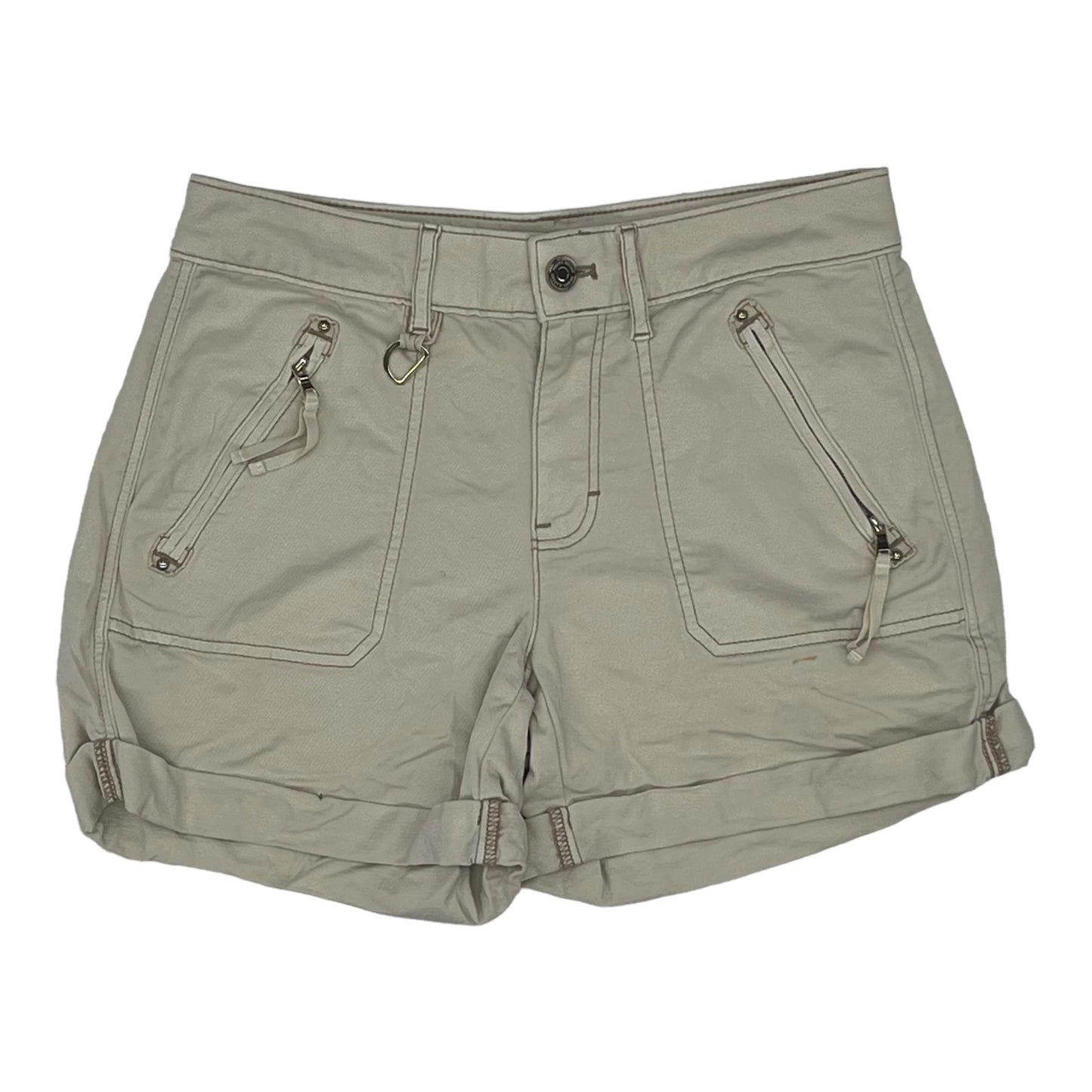 TAN WHITE HOUSE BLACK MARKET SHORTS, Size 2