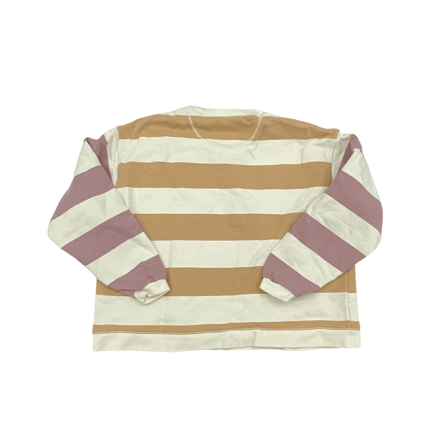 Sweatshirt Crewneck By Madewell In Purple & Tan, Size:S