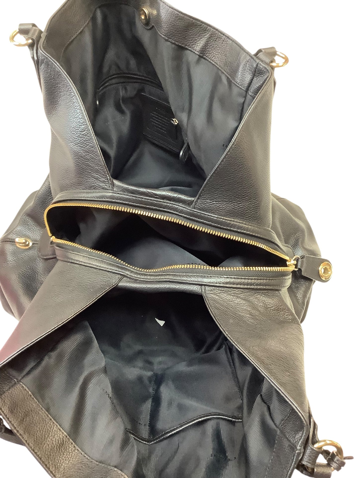 Handbag Designer By Coach In Black, Size:Large