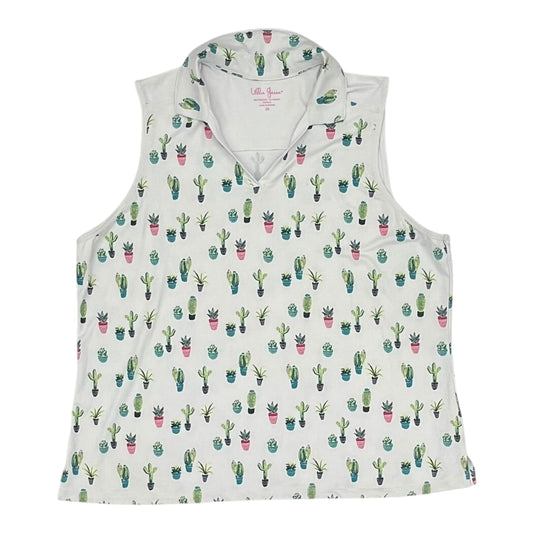 Athletic Tank Top By Clothes Mentor In White, Size:2X