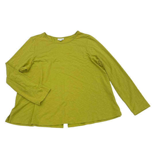 CHARTREUSE TOP LS by J. JILL Size:L