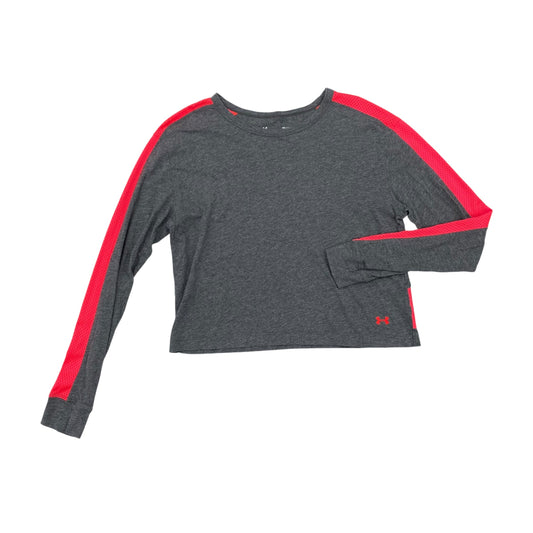 Athletic Top Ls Crewneck By Under Armour In Grey, Size:M