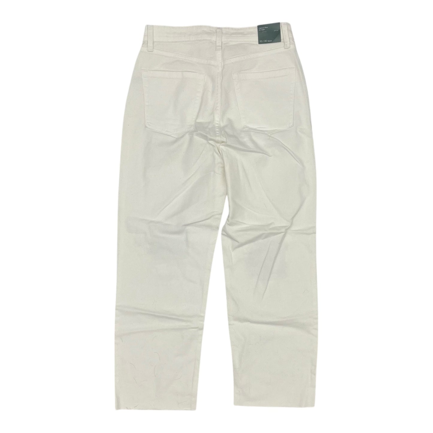 Jeans Straight By Wild Fable In Cream Denim, Size:10