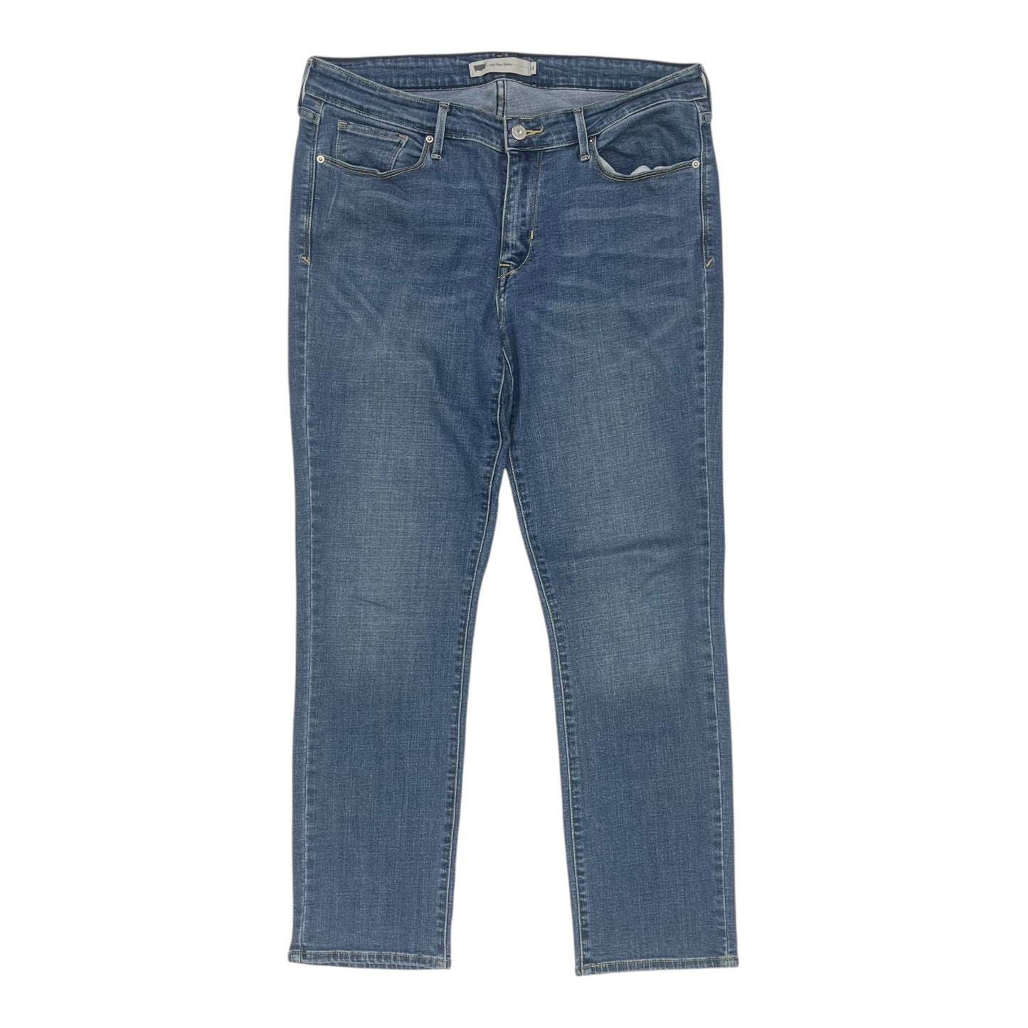 Jeans Skinny By Levis In Blue Denim, Size:14