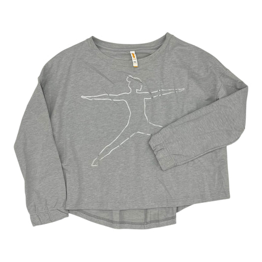 Athletic Sweatshirt Crewneck By Lucy In Grey, Size:L