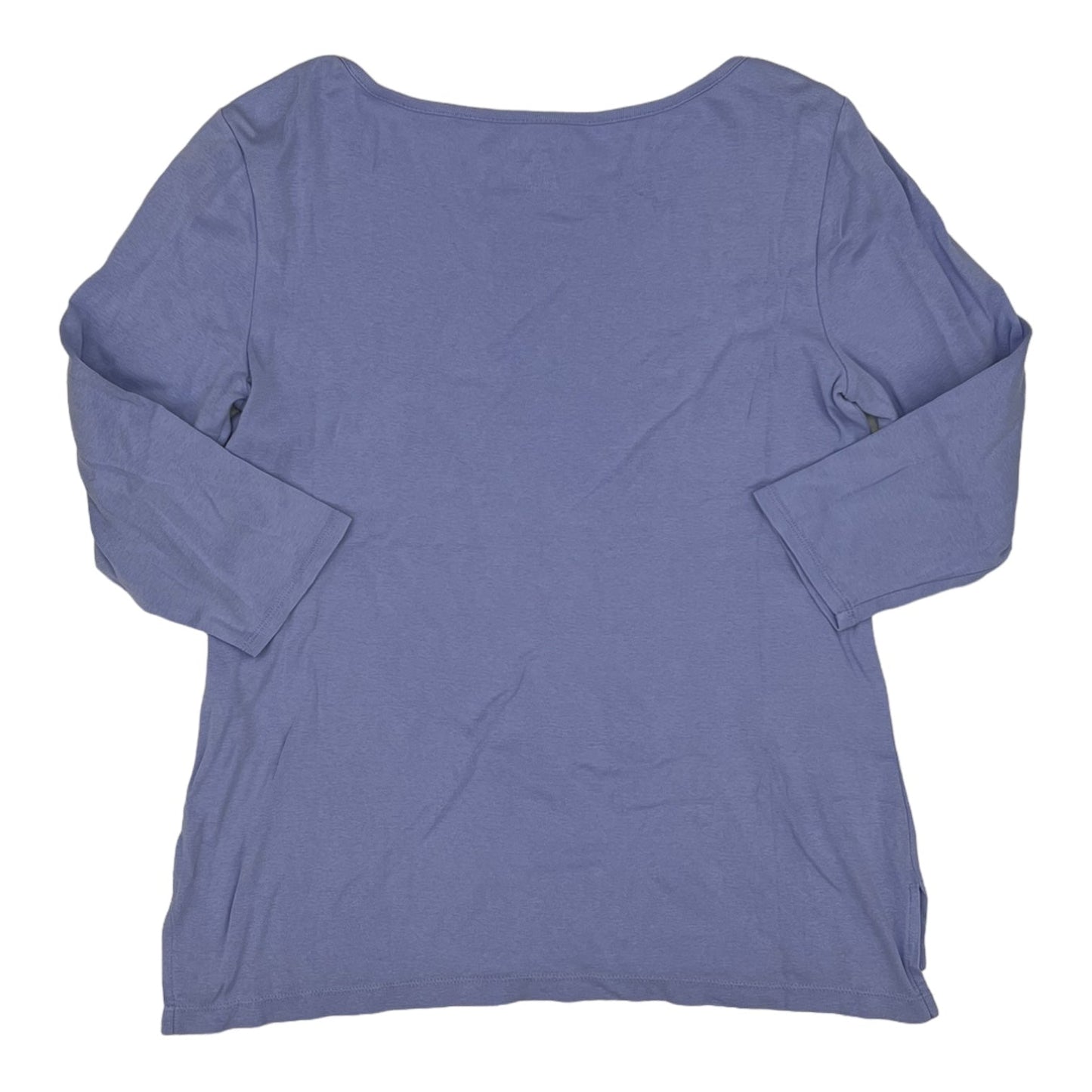 BLUE TOP 3/4 SLEEVE BASIC by CHICOS Size:M