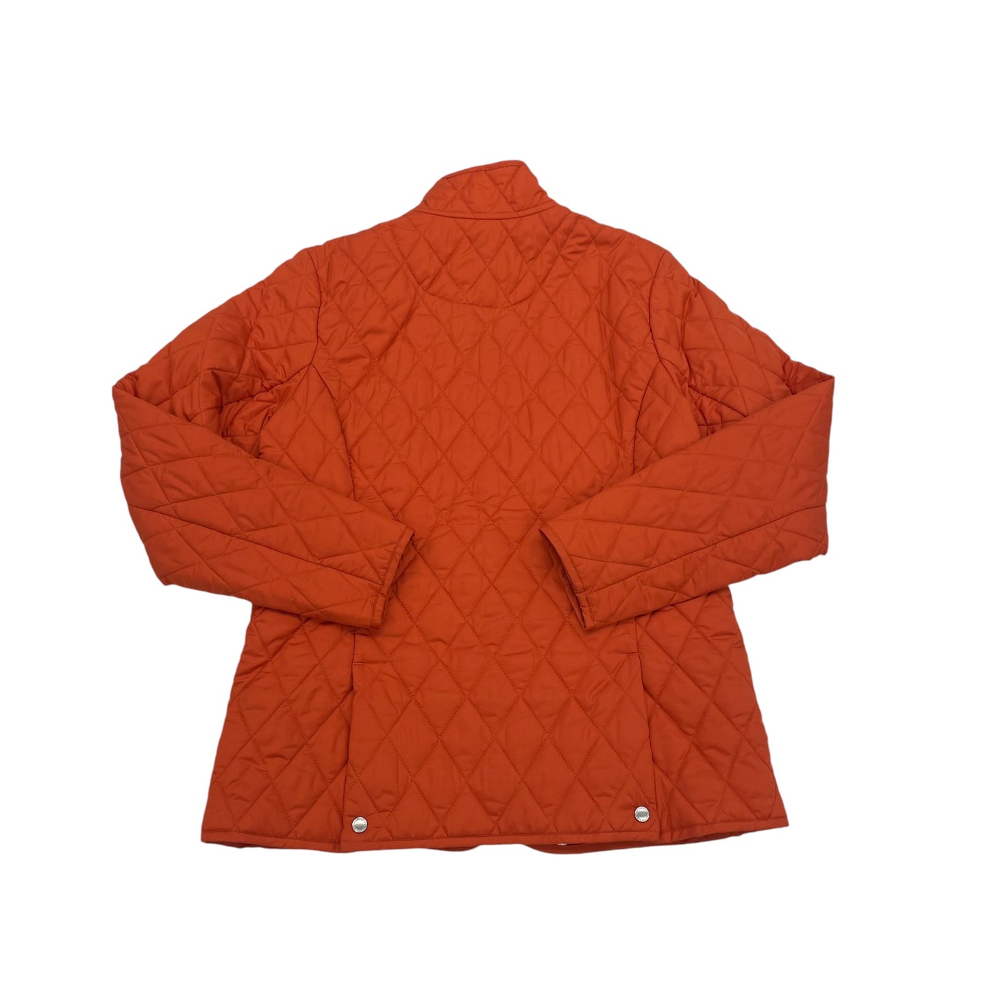 Jacket Puffer & Quilted By Lands End In Orange, Size:S