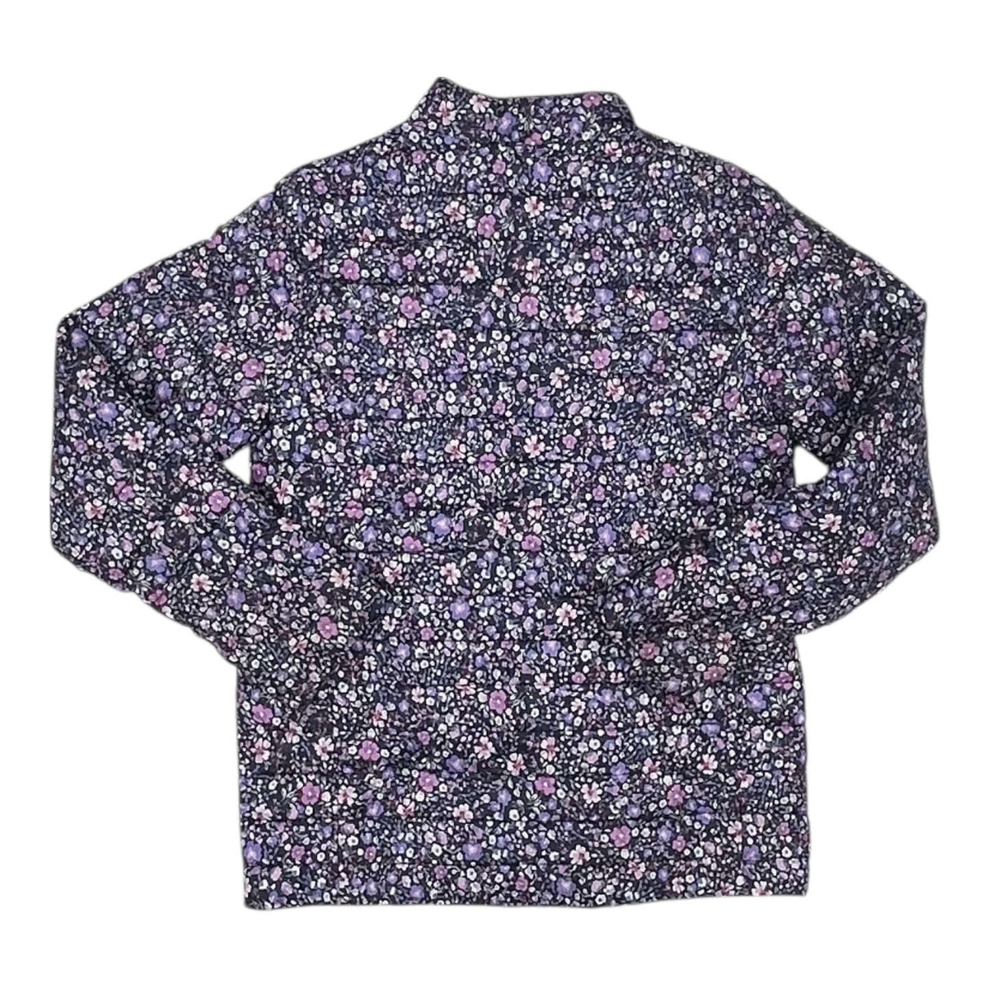 Jacket Puffer & Quilted By Lands End In Blue & Purple, Size:L