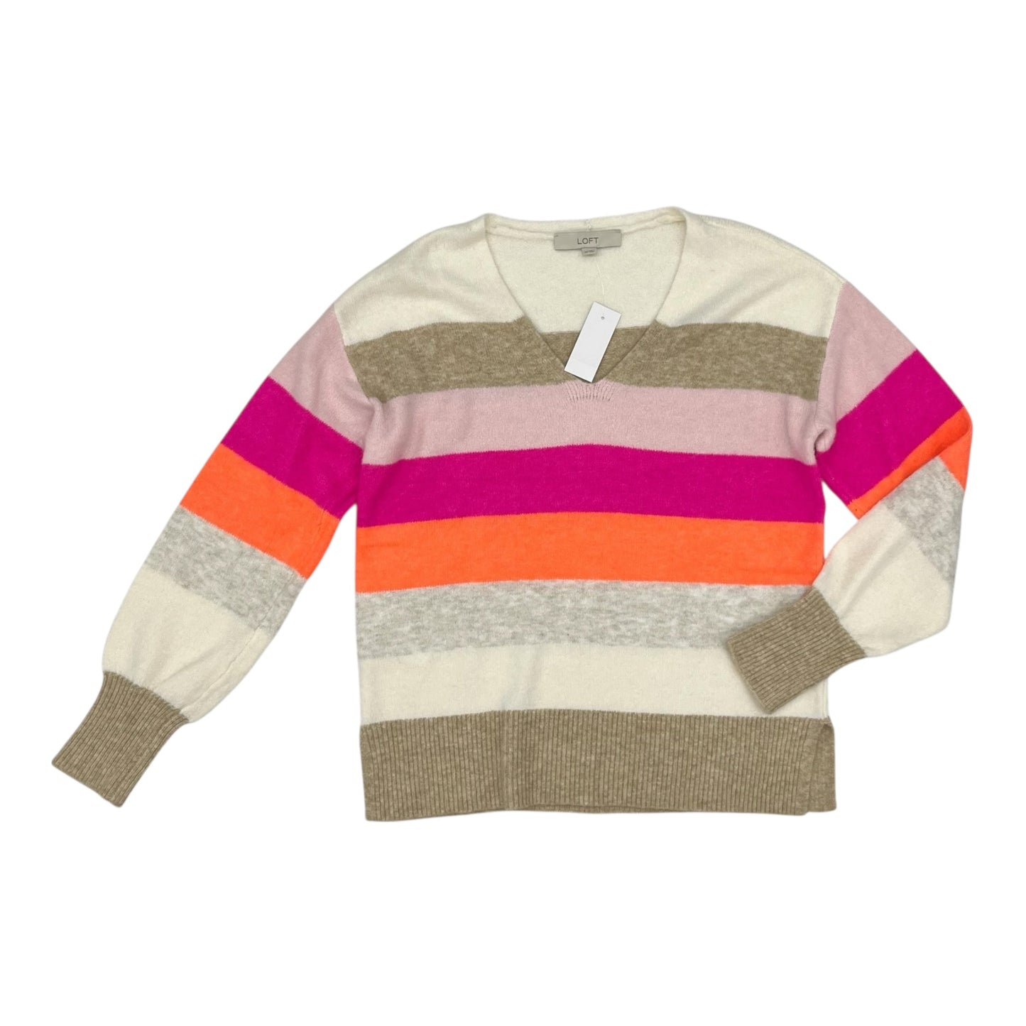 Sweater By Loft In Striped Pattern, Size:Xs
