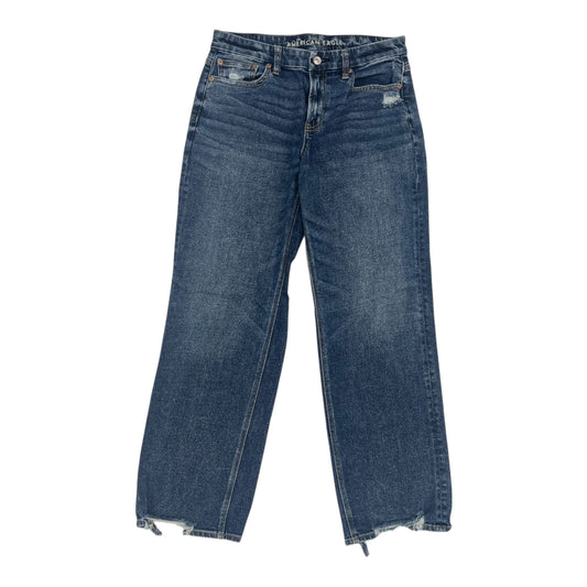 Jeans Straight By American Eagle In Blue Denim, Size:8