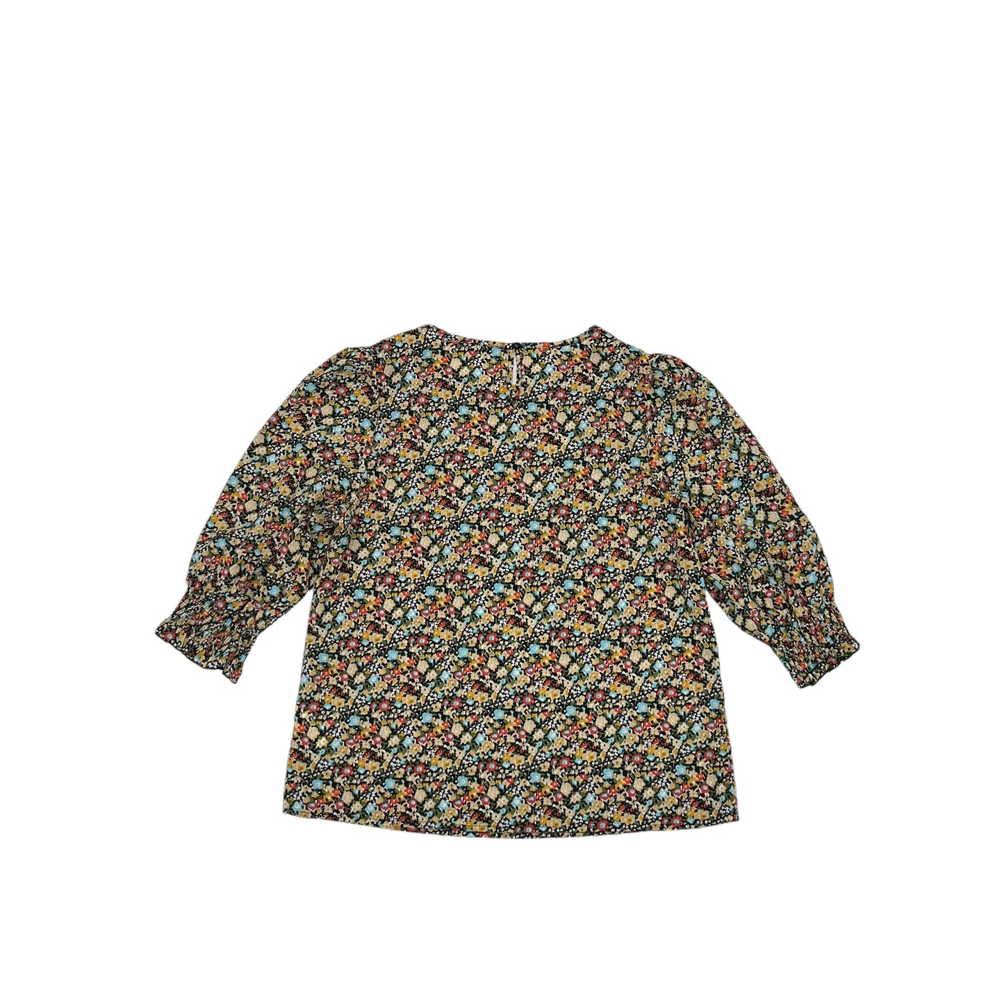 FLORAL PRINT TOP 3/4 SLEEVE by SHEIN Size:M