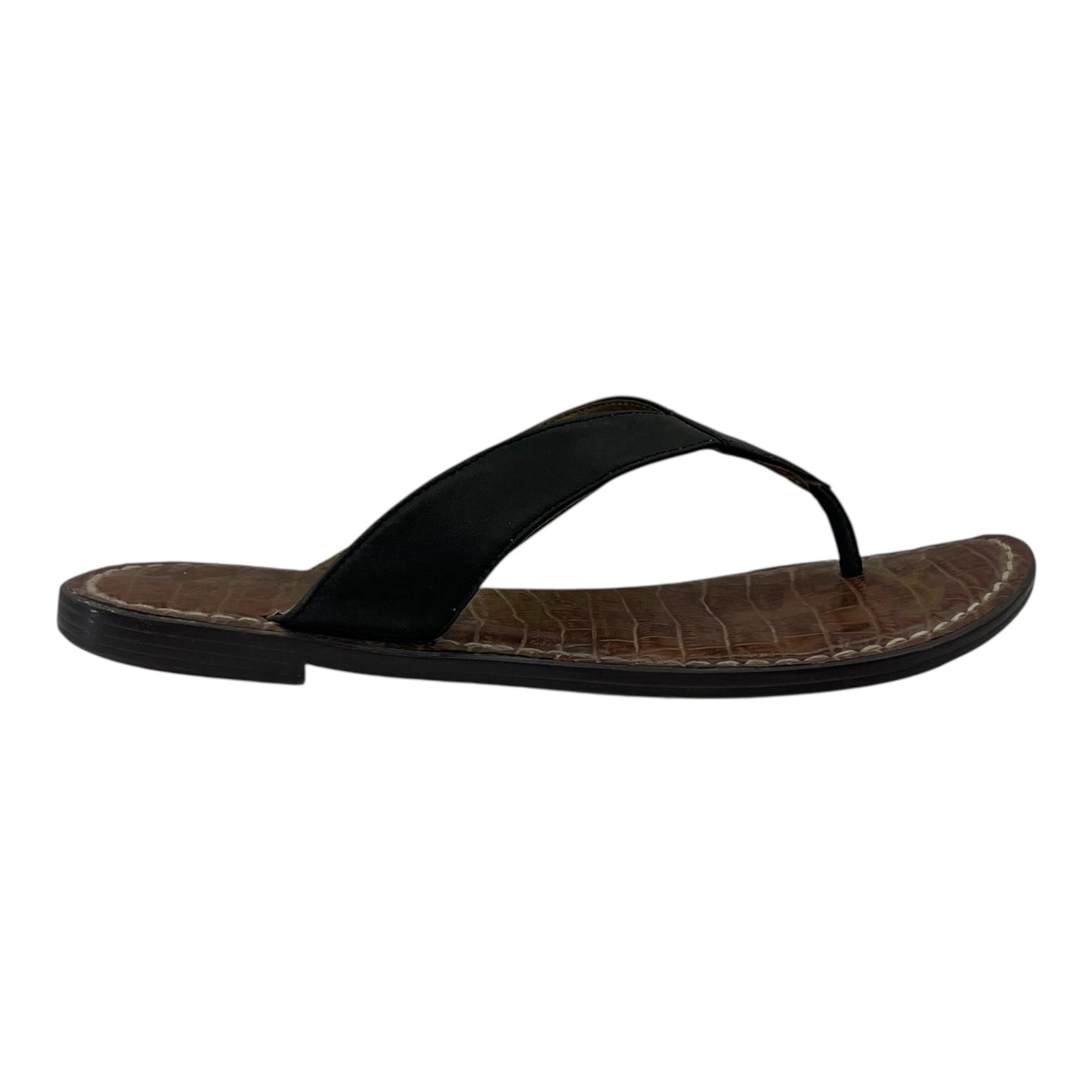 Sandals Flip Flops By Steve Madden In Black, Size:7.5
