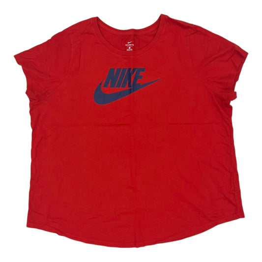 Athletic Top Ss By Nike Apparel In Red, Size:3X