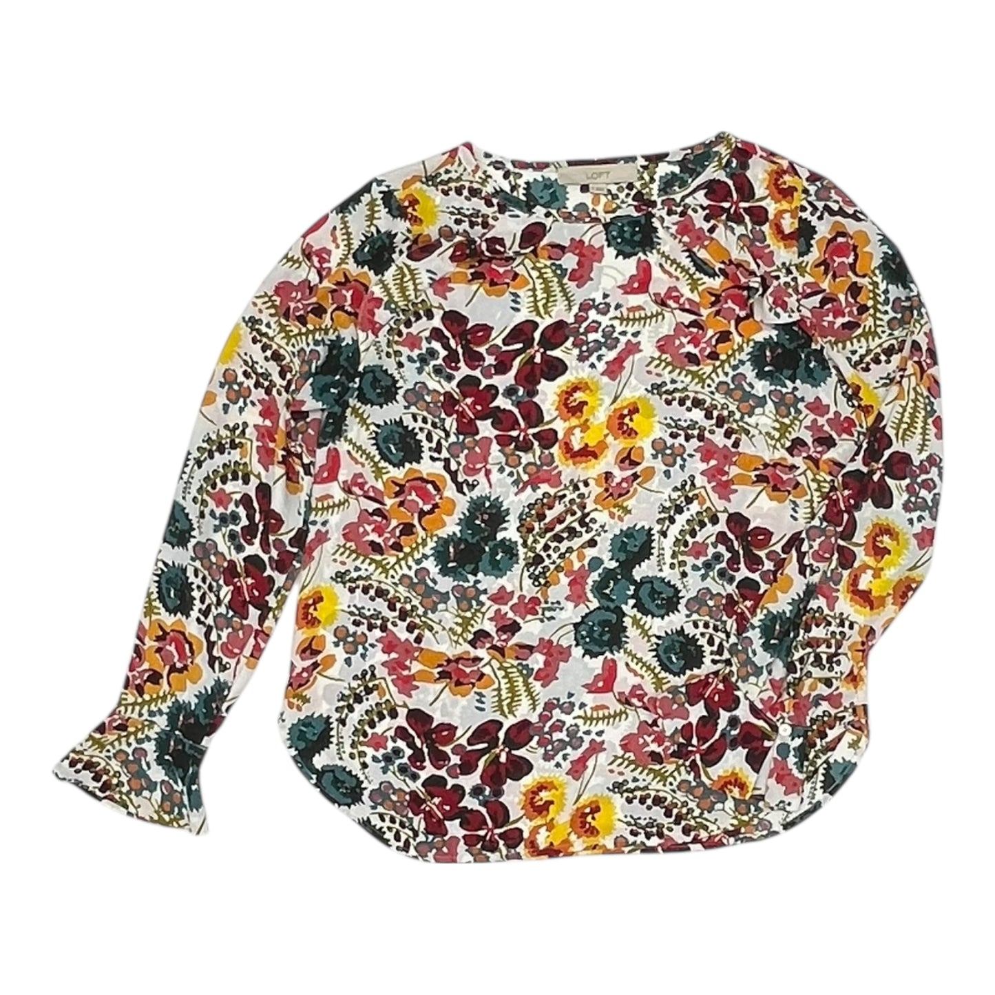 Blouse Ls By Loft In Multi, Size:Xs