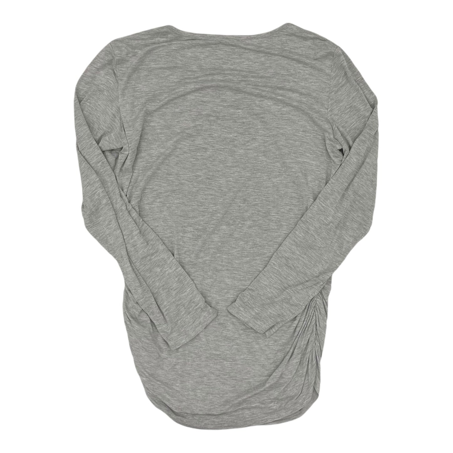 Mat Top Ls By Clothes Mentor In Grey, Size:L