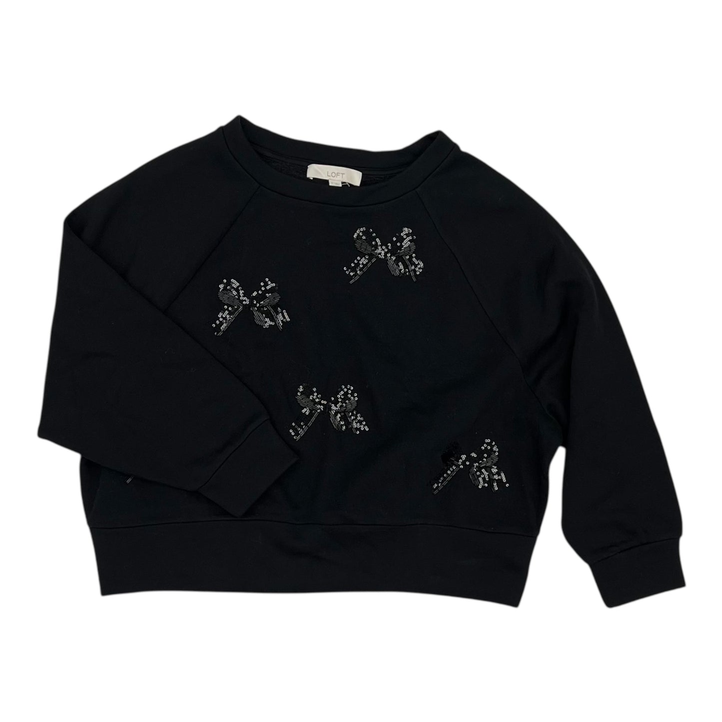 Sweatshirt Crewneck By Loft In Black, Size:S