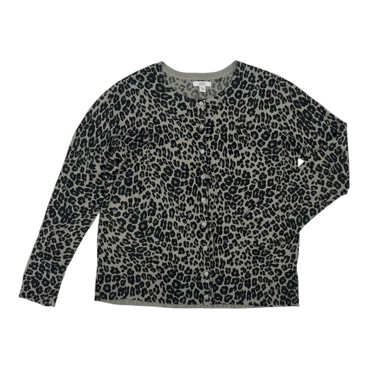 Sweater Cardigan By Croft And Barrow In Animal Print, Size:Xl