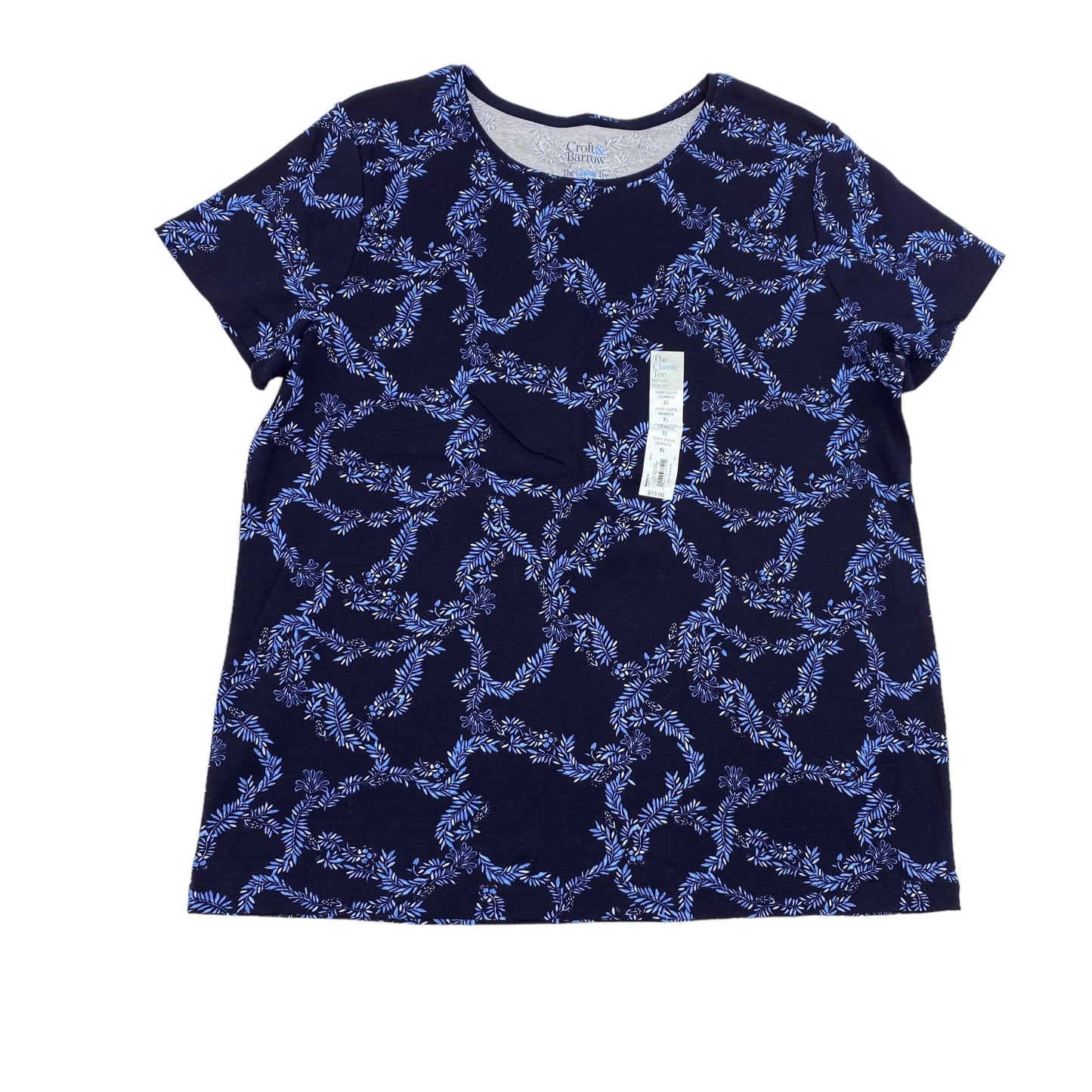 NAVY TOP SS by CROFT AND BARROW Size:XL