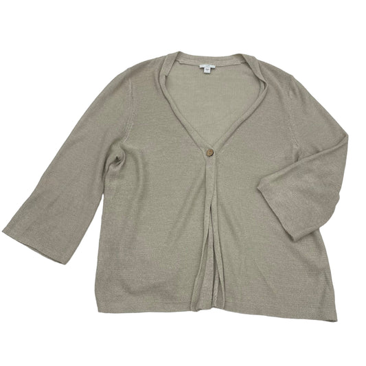 TAN CARDIGAN by J. JILL Size:L