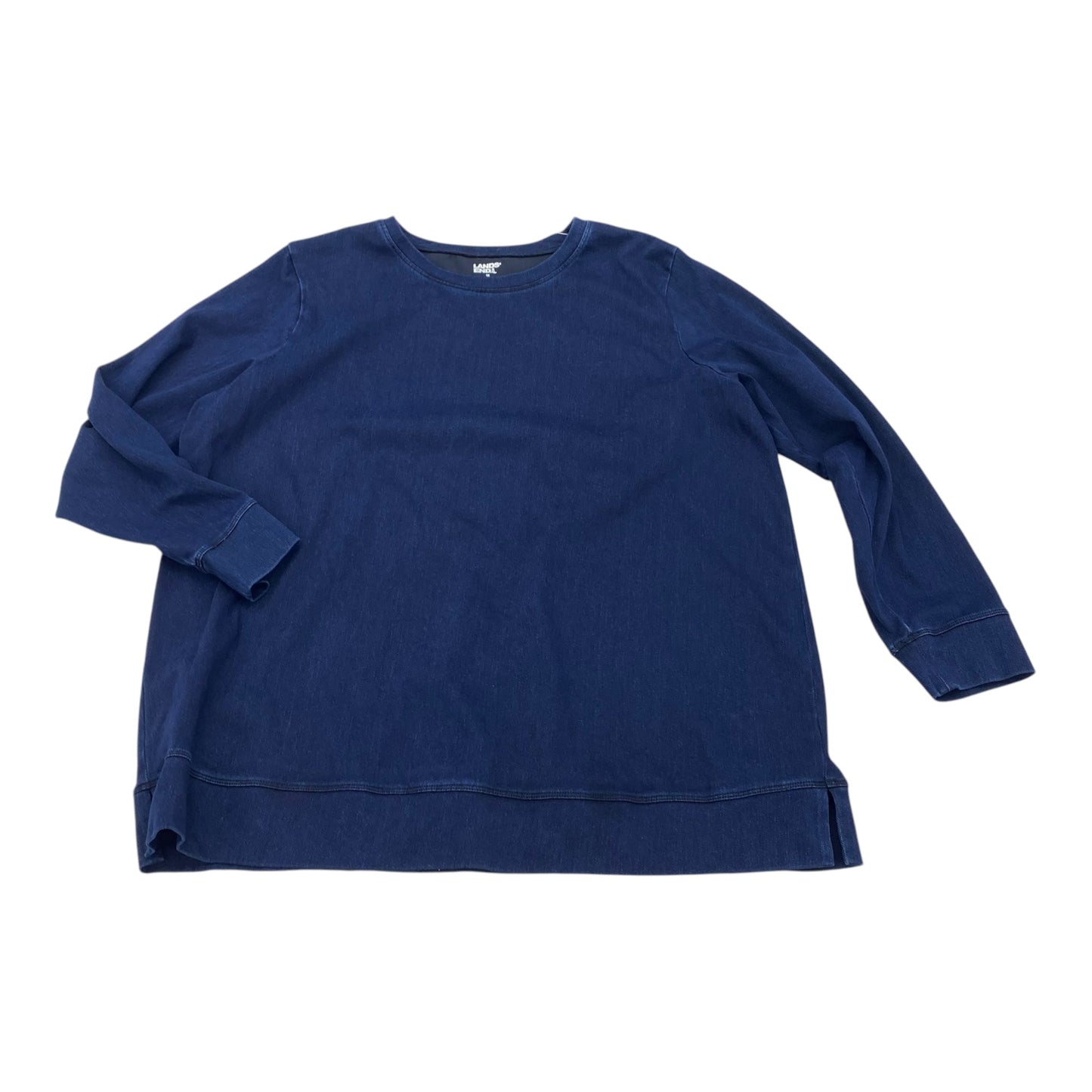 Top Ls By Lands End In Blue, Size:1X