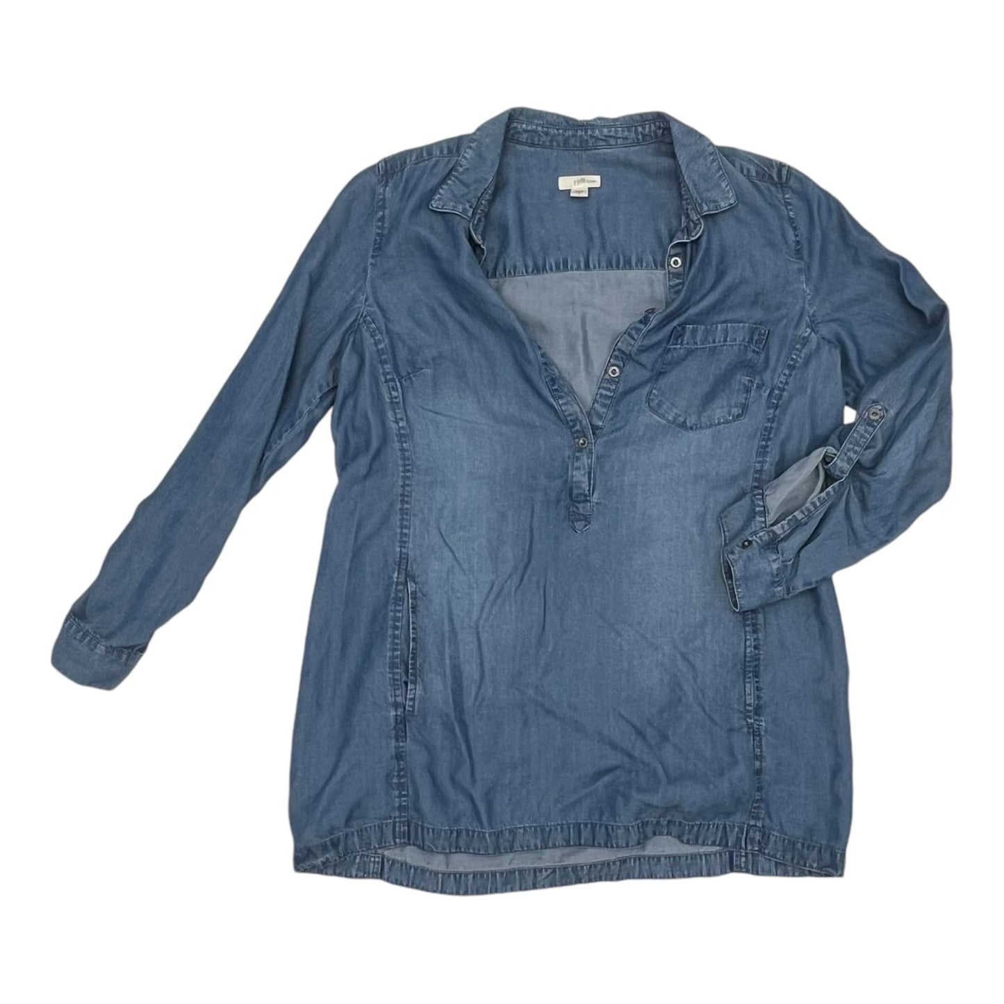 Top Ls By J. Jill In Blue Denim, Size:S