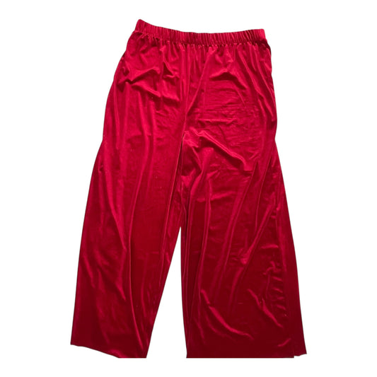 Pants Wide Leg By Zenana Outfitters In Red, Size:3X