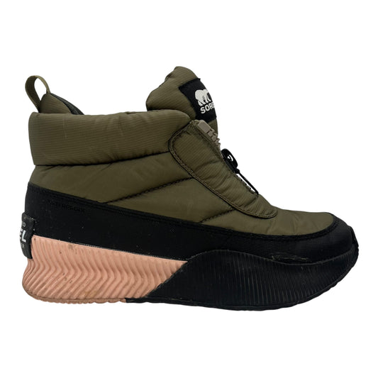 Boots Ankle Flats By Sorel In Green, Size:7