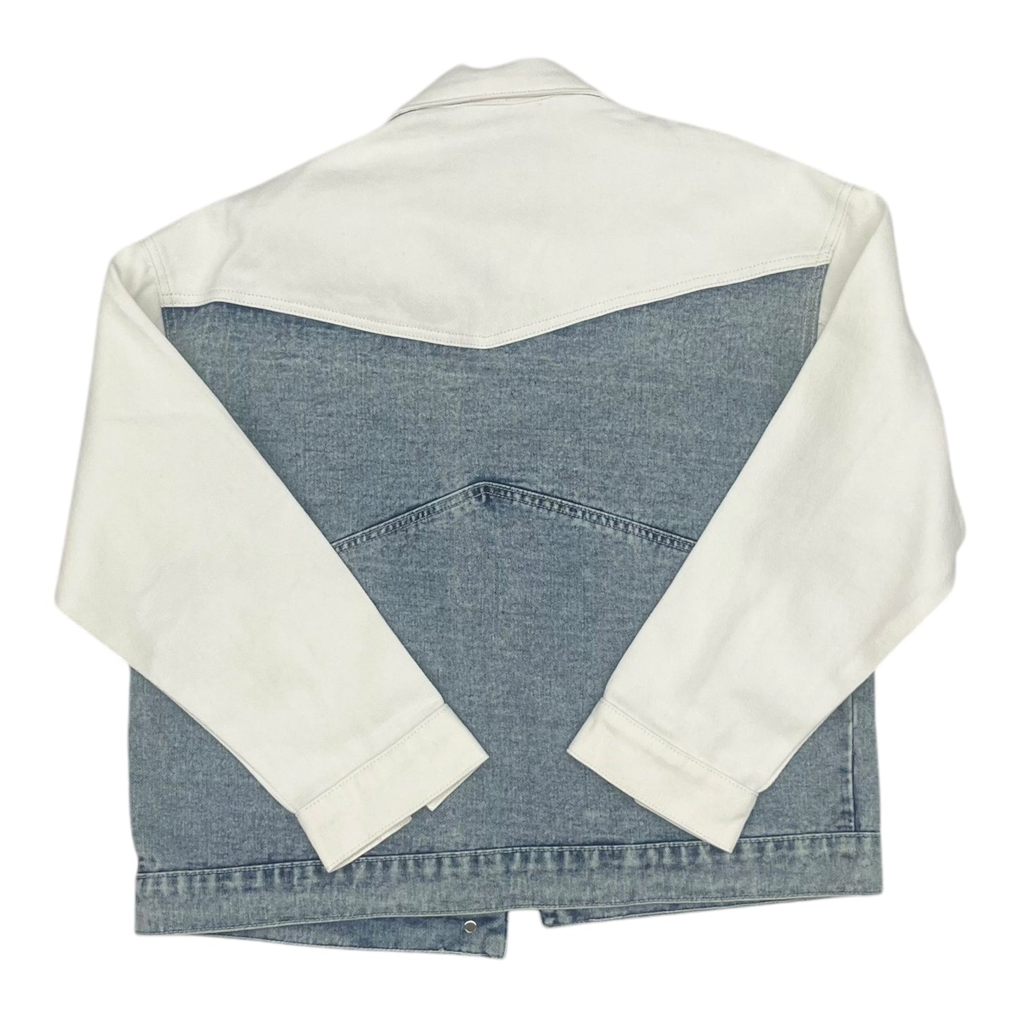 Jacket Denim By Andree By Unit In Blue & White, Size:S