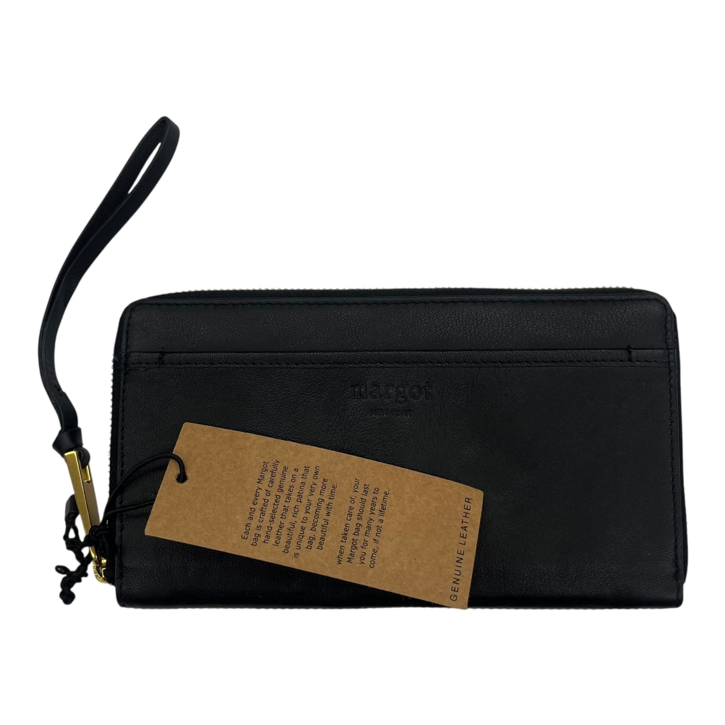 Wristlet Leather By Margot In Black, Size:Large