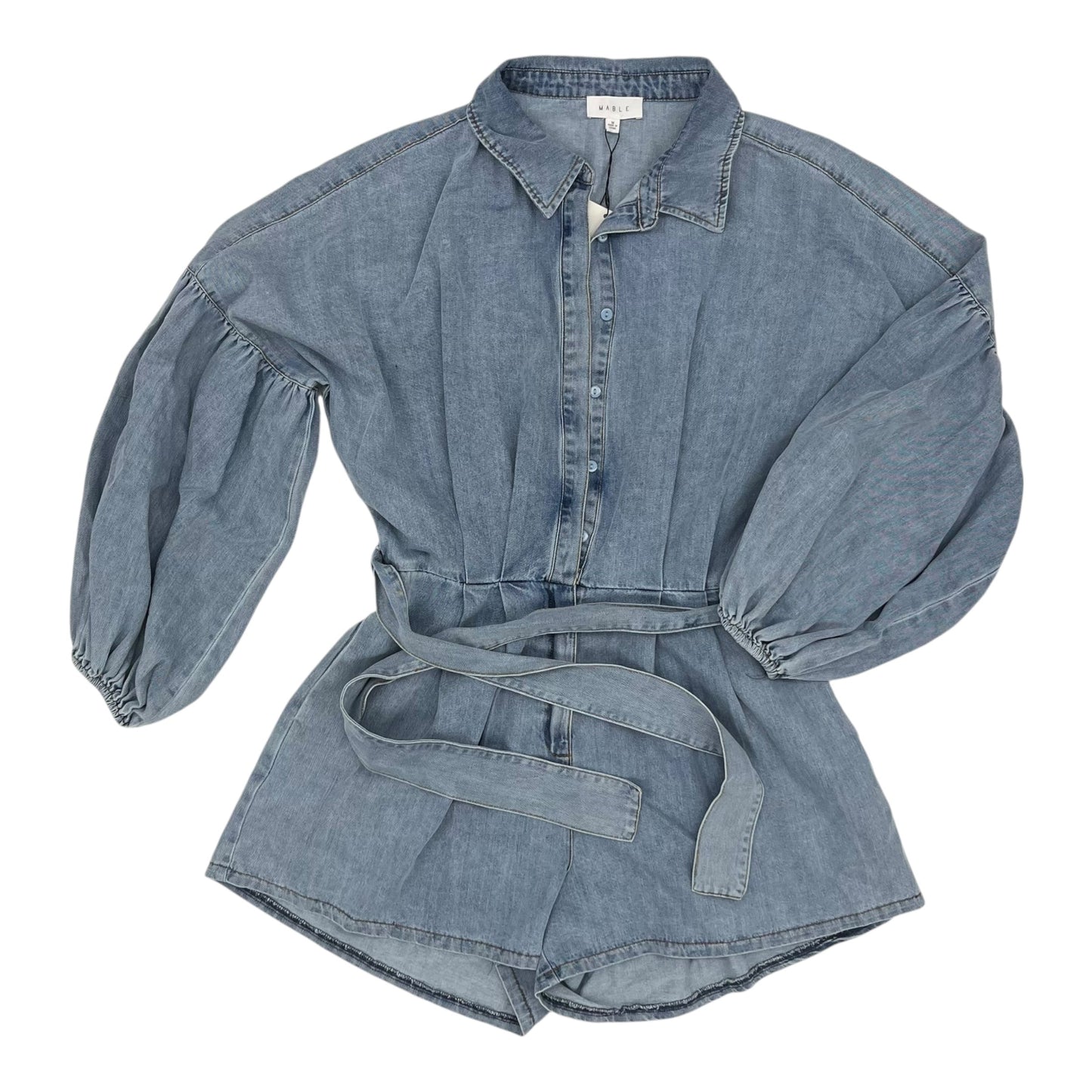 Romper By Mable In Blue Denim, Size:M