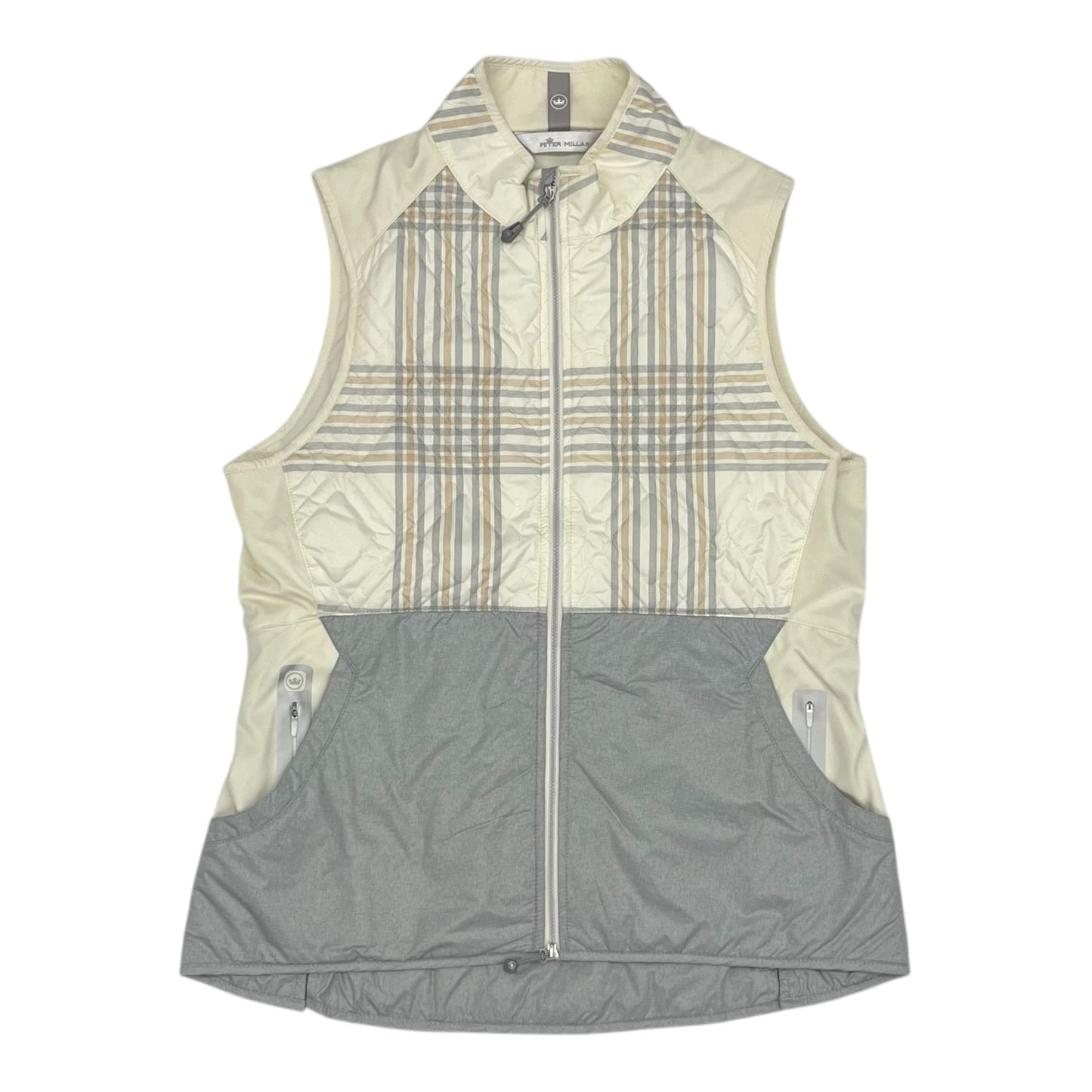 Vest Puffer & Quilted By Peter Millar In Cream, Size:L