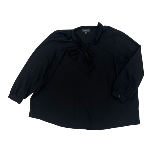Blouse Ls By Lane Bryant In Black, Size:4X