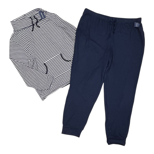 Lounge Set Pants By Nautica In Blue & White, Size:Xl